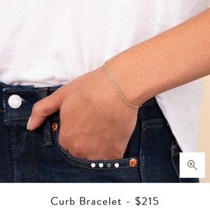 Mejuri 14K Solid Yellow Gold Curb Bracelet